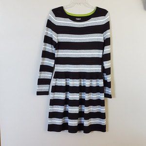 Vince Camuto Knitted Striped Sweater Dress Size Medium